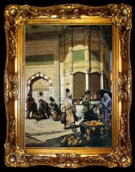 framed  unknow artist Arab or Arabic people and life. Orientalism oil paintings 200, ta009-2